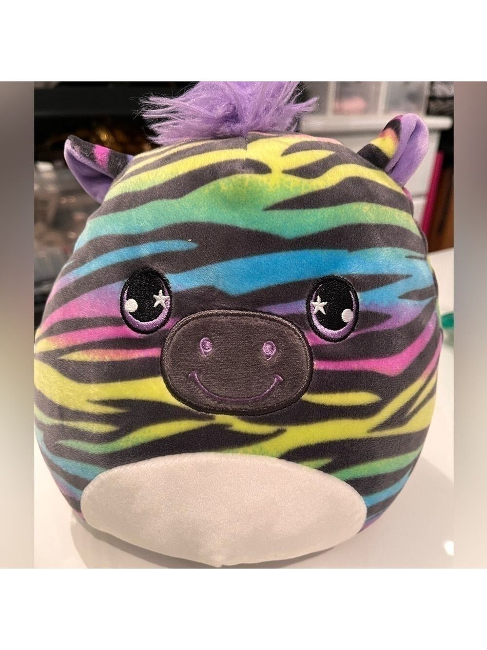Squishmallow 8” Ravalia Raidbow Zebra No tag